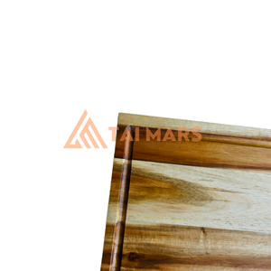 Planche à découper en bois d'acacia de haute qualité 30x20cm grand bloc à découper de cuisine naturel écologique avec couleur naturelle en bambou - Product Image 4