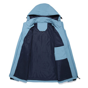 Chaqueta Impermeable de Senderismo con Capucha, Cuello Alto, Mangas Largas, Transpirable, Cálida y Casual - Product Image 3