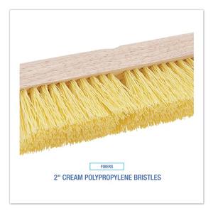Brosse de terrasse Boardwalk de 10 pouces avec poils en polypropylène crème de 2 pouces, tête de brosse pour terrasse et balai de jardin - Product Image 5