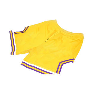 Shorts Deportivos Retro al por Mayor de Fábrica, Shorts Deportivos Blancos a Rayas con Nombre de Equipo Personalizado para Hombre - Product Image 2