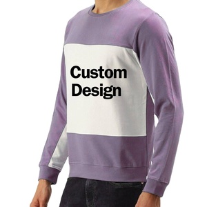 เสื้อฮู้ดผู้ชายแบบไม่มีฮู้ด คอวี แขนยาว ผ้าฝ้ายฟลีซ สีตัดต่อ สำหรับผู้ชาย - Product Image 5