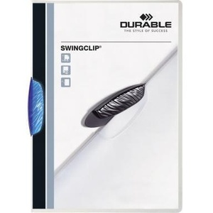 DURABLE A4 Polypropylene SwingClip <b>Clipboard</b> Transparent Back Cover Blue Clip - Product Image 1