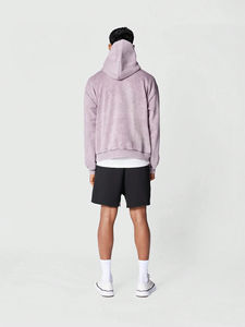 <b>Trendy</b> Men's Distressed Washed Winter Comfort Pullover <b>Hoodie</b> Customized With Stylish Hood Collar and Digital Printing Fleece - Product Image 4