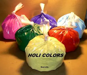 인도 Holi 색깔 분말 뛰기 분말 Gulal Holi 색깔 분말 1kg 감미로운 향수 축제 축하 당