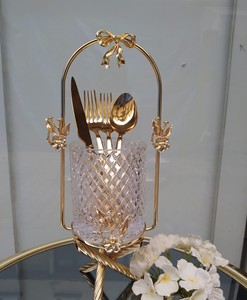 Reposacucharas y Pinzas para Ollas de Metal de Lujo de Alta Calidad con Acabado de Vidrio Agrietado, Soporte para 2 Cucharas, Azade Bakir, Uso Doméstico y Comercial, Envío Rápido - Product Image 6