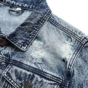 Best Selling Men's Long Jeans <b>Jacket</b> Breathable Comfortable <b>Lightweight</b> Quick Dry 100% Cotton Winter New Condition - Product Image 4