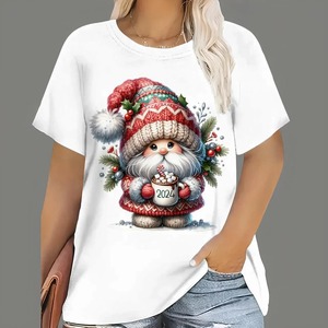 Camisetas impresas en 3D de alta calidad, nueva camisa de gran tamaño con cuello redondo para mujer, camisas de media manga de algodón 100% al por mayor - Product Image 6