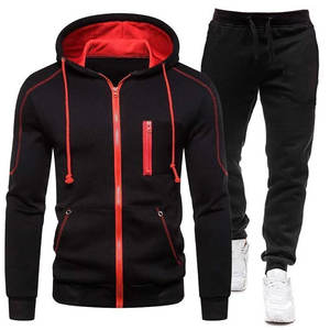 Survêtement hommes mode sweats à capuche solides costumes hommes sweats cordon pantalons de survêtement lâche loisirs sportswear-ensembles-hiver-2022-nouveau - Product Image 1