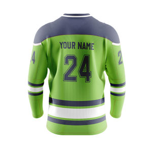 เครื่องแบบฮ็อกกี้น้ำแข็งแฟชั่นเสื้อโพลีเอสเตอร์ตาข่ายฮ็อกกี้น้ำแข็งเสื้อเจอร์ซี่แบบสั่งทำชุดระบายอากาศ - Product Image 4