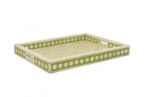 Bandeja para servir con incrustaciones de hueso de primera calidad, forma cuadrada, desayuno, cena, granja, comedor y sala de estar, bandeja decorativa - Product Image 3