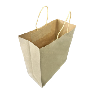 Bolsa de papel virgen o reciclada hecha en Vietnam, bolsa de compras pequeña, bolsa de regalo marrón y blanca, Impresión de logotipo personalizado, COLOR CMYK - Product Image 4