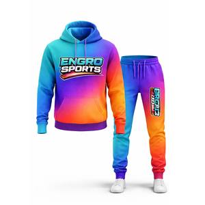 Fabricante de Sudaderas con Capucha en Pakistán, Proveedor de Conjuntos Deportivos con Degradado, Sudaderas con Capucha al por Mayor, Conjuntos Deportivos para Hombre con Degradado de 2 Piezas, Calidad Superior - Product Image 3