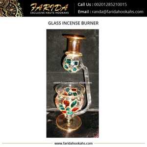 เตาน้ำมันหอมระเหยแก้วแกะสลักด้วยมือสไตล์อียิปต์พร้อมด้วยเตาหลอมทอง24 CRT - Product Image 5