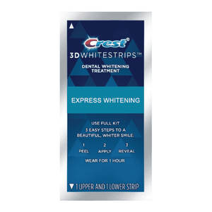 Crest 3DWhite Whitestrip 1 Hour Express <b>Whitening</b> Strips At-Home <b>Teeth</b> <b>Whitening</b> Kit - Product Image 3