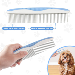 Premium PET <b>Comb</b> for Small Large Breeds Comfort Grip Ergonomic Handle Anti-Slip ABS Material Simple Style Box Packaging Safe - Product Image 3
