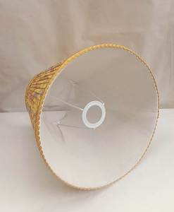 Cubiertas de Lámparas Hechas a Mano, Modernas y Hermosas, con Estampado Ikat Rosa, Amarillo y Rojo, de Tela de Algodón y Lino, Anillos E27, Anillo Superior e Inferior - Product Image 5