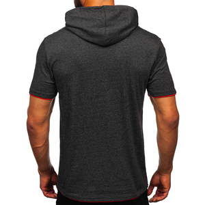 <b>Men's</b> Customizable Hooded <b>T</b>-<b>shirts</b> Black Cotton 100% Cotton for Events and Resale Wholesale Hooded <b>Men's</b> <b>T</b>-<b>shirts</b> - Product Image 2