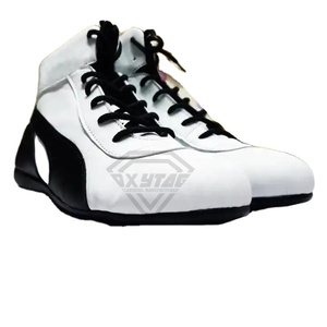 Été/Printemps/Automne Bottes de course de kart tout-terrain pour moto Mode en cuir respirant avec doublure en coton Bottes de kart pour moto - Product Image 1