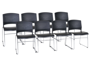 Silla de espera de respaldo bajo, sillas apilables con carrito, silla de entrenamiento - Product Image 6