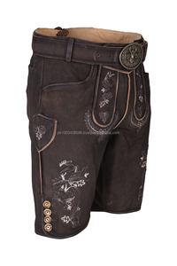 Trachten กางเกง lederhose/trachten Bavarian lederhosen หนังแท้สั้นสำหรับผู้ชาย - Product Image 3