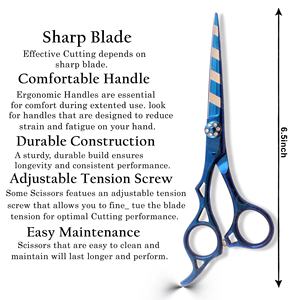 Ciseaux de salon professionnels pour la coupe de cheveux, conçus pour les stylistes recherchant des coupes lisses et uniformes et une manipulation ergonomique. - Product Image 5