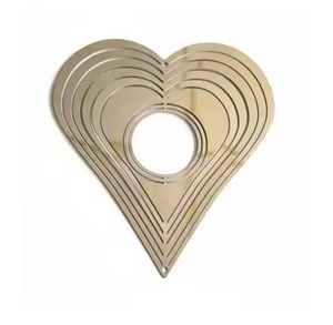 Ornement suspendu coeur en métal antique Décoration d'arbre de Noël Style vintage - Product Image 6