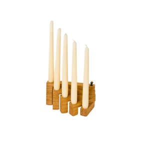 Portavelas de madera de mesa de Hotel para el hogar de Diseño Estándar Portavelas de madera de nogal de calidad de lujo a precio barato - Product Image 3