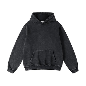 Nardon Apparel High Quality Cotton <b>Thick</b> Heavy Duty French Terry Pullover Hoodie Custom Drop Shoulder Fleece Oversized Hoodie - Product Image 5