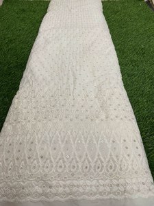 Tela de Georgette Bordada de Viscosa Pura, Koti Lehnga Tradicional India, Tejido Transpirable Liso, Recubierto de PA, Mediano, para Niños y Niñas - Product Image 2