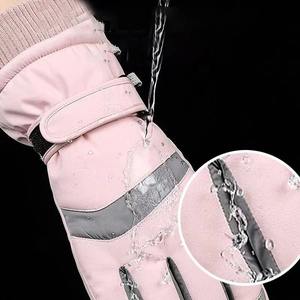 Guantes deportivos de invierno OEM de alta calidad 2024 impermeables a prueba de viento para esquiar ciclismo motocicleta pantalla táctil térmica a prueba de nieve cálido - Product Image 4