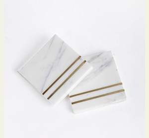 handmade White Stone Tea <b>Coaster</b> <b>Marble</b> <b>Coaster</b> Cup Decorative New Design Luxury Circle Customized Logo <b>Marble</b> <b>Coaster</b> - Product Image 1