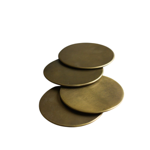 Unique Style Metal Coaster Round Shape Gold Finished for Home and Hotel Tabletop Tea and Coffee Cup Serving Coasters - Product Image 2