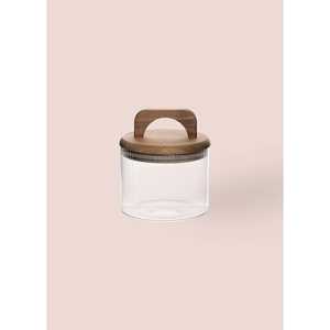 Acacia Handle 350ml Glass <b>Jar</b> for <b>Airtight</b> Storage for Kitchen & Home Use - Product Image 3