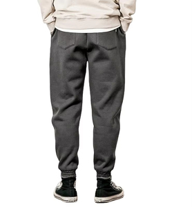 Pantalones rectos de pierna ancha personalizados, pantalones de chándal holgados de poliéster, pantalones de chándal holgados plisados para hombre - Product Image 2