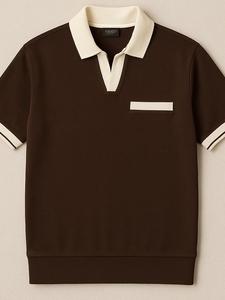 Chemises d'été pour hommes d'affaires, coupe ajustée, 100% polyester, respirantes, unies, teintées, pour le golf, avec logo personnalisé, uniformes de travail à revers - Product Image 2