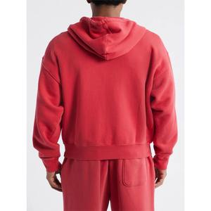 Artículo más vendido 100% algodón sudaderas con capucha con cremallera completa para hombre de gran tamaño hombro caído personalizado DTF impreso logotipo sudaderas con capucha para hombres - Product Image 6