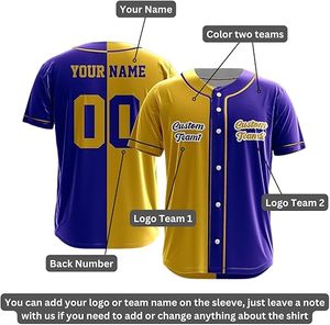 Camiseta de béisbol de dos equipos personalizada al por mayor para hombres y mujeres, uniformes de equipo transpirables con número de nombre personalizado para clubes y ligas - Product Image 4
