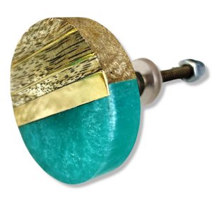 Poignée de porte en résine époxy marbrée, couleur, forme et taille personnalisées, fabriquée en Inde - Product Image 2