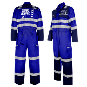 Ensemble de vêtements de travail d'extérieur de qualité supérieure Polyester salopette chemise boutonnée col rond vêtements de sécurité réfléchissants imperméables personnalisables - Product Image 6