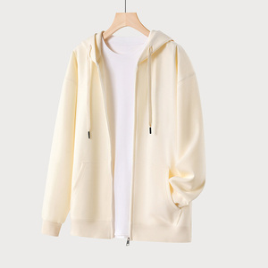 Letra impresa 100% algodón francés Terry sudaderas con capucha hombres mujeres Unisex High Street chaqueta personalizada 3D Puff estampado cara completa Zip up Hoodie - Product Image 1