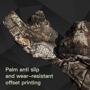 Todas las estaciones usan empuñaduras antideslizantes pantalla táctil guantes de caza anticolisión patrón sólido resistente al desgaste guante de caza - Product Image 4