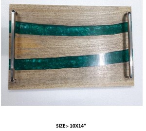 Gorgeous 100% Natural Wooden <b>Tray</b> Elegant <b>Kitchen</b> Decor <b>Tray</b> Pure Wooden 100% Natural Wooden <b>Tray</b> Elegant <b>Tray</b> - Product Image 5