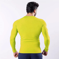 Kaos Olahraga Lengan Panjang Slim Fit Anti Kusut Bahan Linen/Katun Khusus Pria