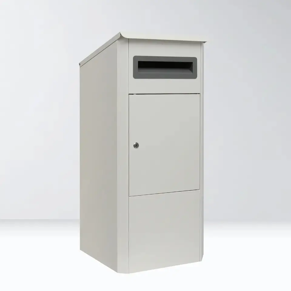 Parcel Drop Box Galvanized Mailboxes ODM Letterboxes Stainless Steel Metal Outdoor Smart Lockable Wall Mounted Drop Mailbox OEM