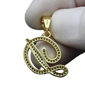 Colgante con Letra del Alfabeto D, Colgante de Diamante Moissanite sin Cadena, Plata de Ley 925, Estilo Iced Out, Regalo de Cumpleaños, Colgante con Letra - Product Image 2