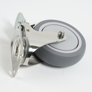 <span class=keywords><strong>3</strong></span> 4 5 Polegada M Tipo TPR Rodízio Giratório com Freio para Carrinho Médico e Equipamentos Rodízio Roda - Product Image 6