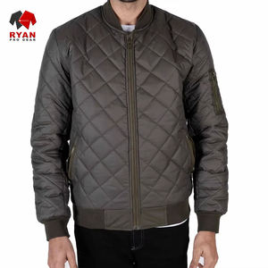 ผู้ผลิตเสื้อผ้าถักแบบมีซิปสั่งทำพิเศษ เสื้อแจ็คเก็ตฤดูหนาวแบบยูนิเซ็กซ์ คอตั้ง ปักโลโก้ด้านหน้า เนื้อผ้ามันเงา กันน้ำ - Product Image 2