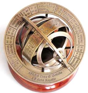 Esfera de latón de astrolabio antiguo, fabricante armilar de mesa, esfera náutica, globo, esfera marrón, globo del mundo, Base de Metal única - Product Image 6