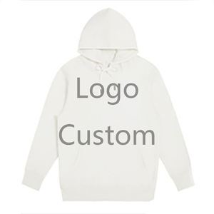 เสื้อฮู้ดผู้ชายผ้าคอตตอนผ้าโพลีเอสเตอร์มีฮู้ดระบายอากาศได้ดีพิมพ์โลโก้ที่เรียบง่ายเสื้อสวมหัว - Product Image 2