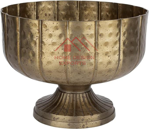 Juego de 2 Cuencos de Metal con Acabado Antiguo de Latón, Cuenco Decorativo para Mesa de Boda, Cuenco de Metal Hecho a Mano - Product Image 3